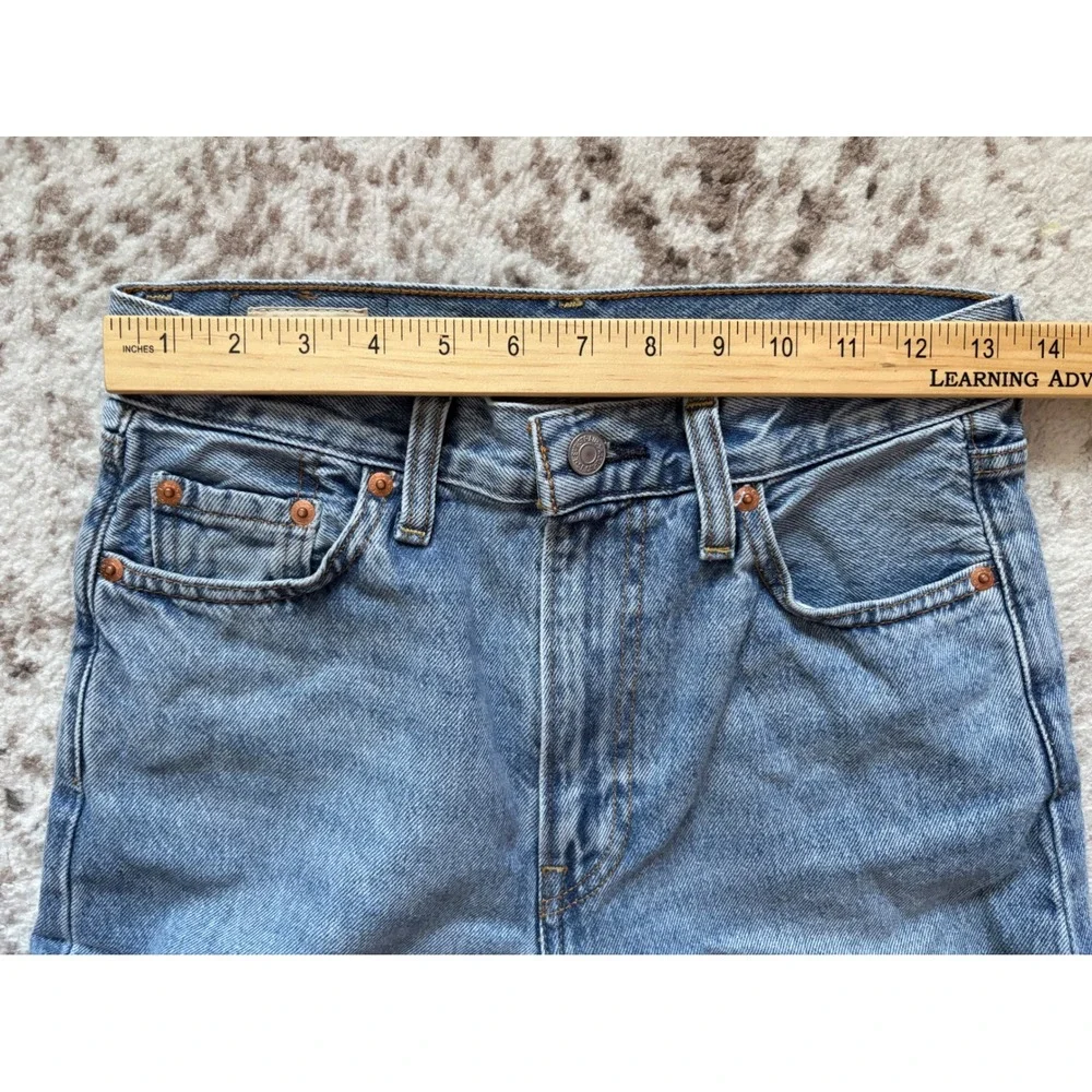 Levi's Jeans Women Size 26 Blue Ribcage Wide Leg High Rise Denim Skater Pants - Picture 5 of 10